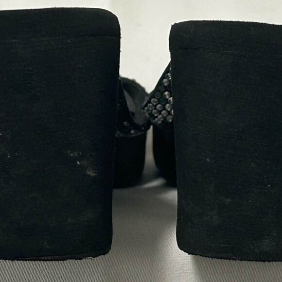 Guess Women’s Black Rhinestone Wedge Flip Flops - Picture 6 of 6